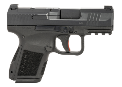 Canik HG7620N MC9 9mm Luger 12+1/15+1 3.18&quot; Black Steel Barrel, Tennifer w/Black Cerakote Optic Ready/Serrated Slide, Black Polymer Frame w/Picatinny Rail. Black Polymer Grips