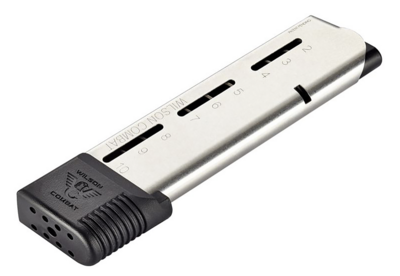 Wilson Combat 50045FS10 1911 Stainless Detachable with Extended Floor Plate 10rd for 45 ACP Wilson Combat 1911 Elite Tactical
