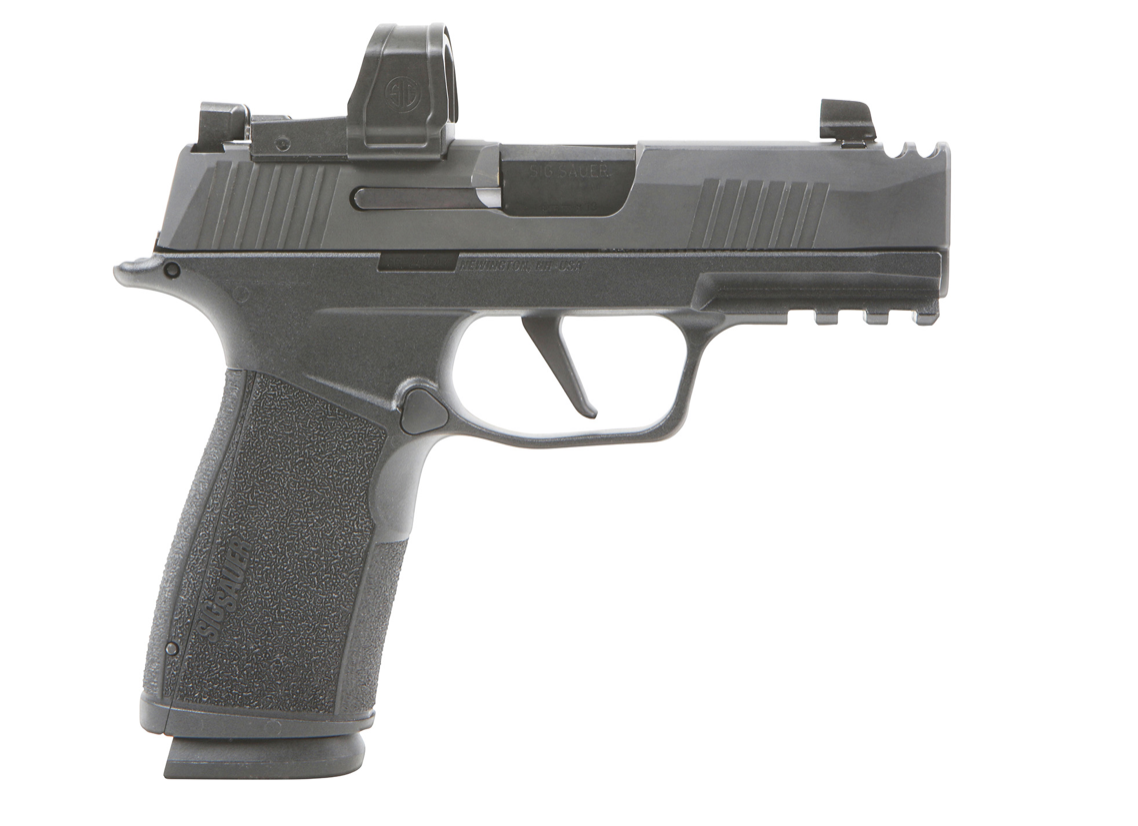 Sig Sauer 365XCA9COMPRXZE P365 XMacro 9mm 17+1 3.10&quot; Black Barrel, Black Nitron Stainless Steel Frame w/Picatinny Rail, Black X-Macro Polymer Grips Features Romeo Zero Elite