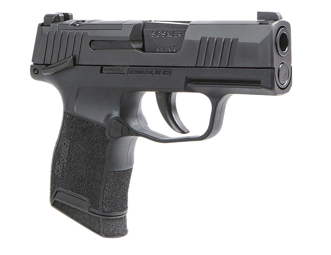 Sig Sauer 365-9-BXR3P-MS P365 BXR Micro-Compact 9mm Luger 10+1 3.10&quot; Black Steel Barrel, Black Nitron Optic Ready/Serrated Slide, Black Stainless Steel Frame w/Sig Rail, Black Polymer Grips Right Hand