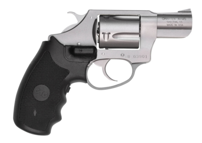 Charter Arms 73824 Undercover 38 Special 5rd 2&quot; Matte Stainless Finished Barrel/Cylinder, Aluminum Frame w/Matte Stainless Finish, Standard Hammer, Finger Grooved Black Rubber Grip, Includes Crimson T