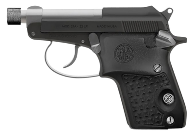 Beretta USA SPEC0697A 21A Bobcat Silver Black Gorilla 22 LR 7+1 Silver Barrel, Black Serrated Slide, Black Frame, Black Textured Grips