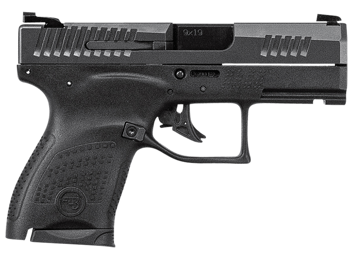 CZ-USA 95199 P-10 M 9mm Luger 7+1 3.19&quot; Black Nitride Inside Railed Slide, Black Polymer Frame w/Picatinny Rail, Serrated Trigger Guard &amp; Reversible Mag Release, Black Polymer Grips