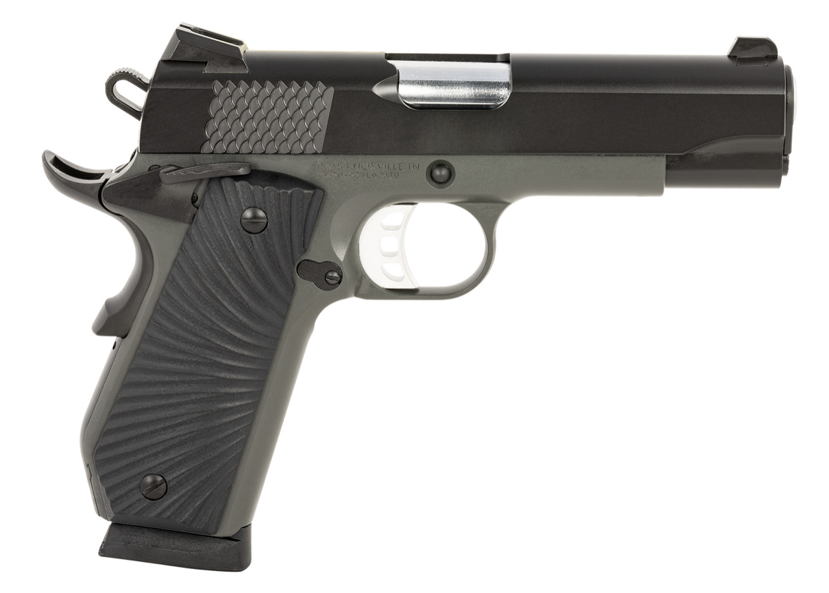 SDS Imports 10100106 1911 Carry 9mm Luger 9+1 4.25&quot; Hard Chrome Plated Barrel, Black Cerakote Serrated Steel Slide, Black Cerakote Steel Frame w/Beavertail, Black Sunburst G10 Grips