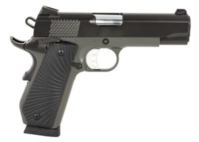 SDS Imports 10100106 1911 Carry 9mm Luger 9+1 4.25&quot; Hard Chrome Plated Barrel, Black Cerakote Serrated Steel Slide, Black Cerakote Steel Frame w/Beavertail, Black Sunburst G10 Grips