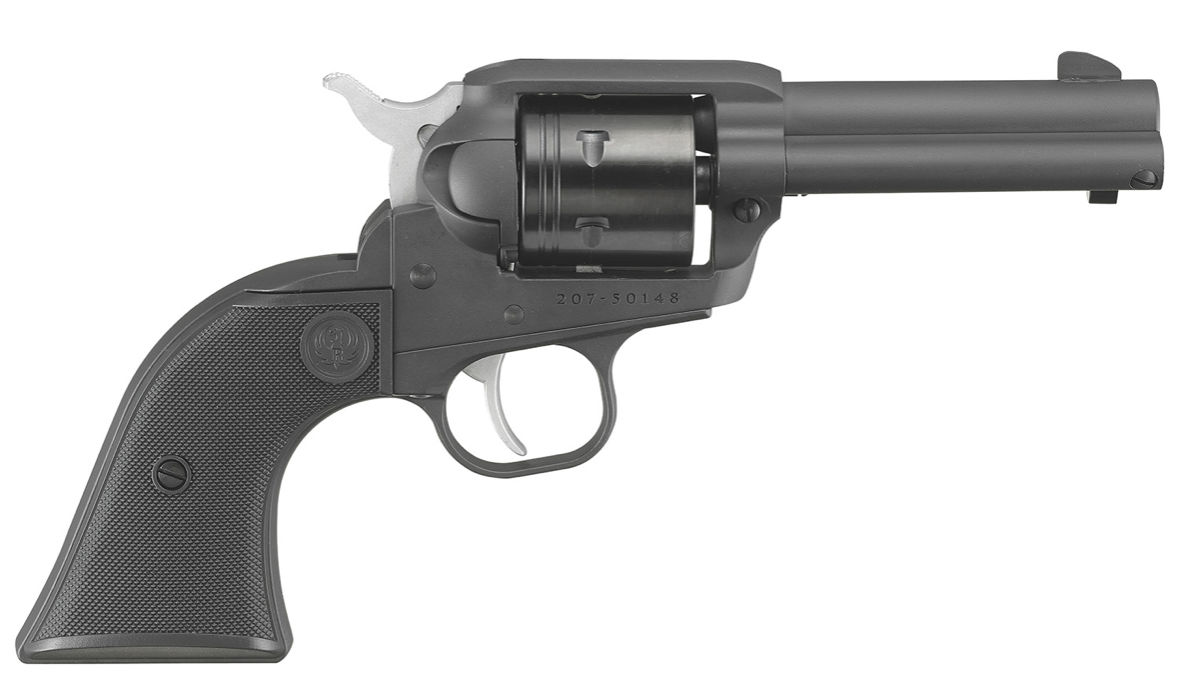 Ruger Wrangler 22 LR 6 Shot 3.75&quot; Black Cerakote Barrel, Frame &amp; Cylinder Black Checkered Polymer Grips