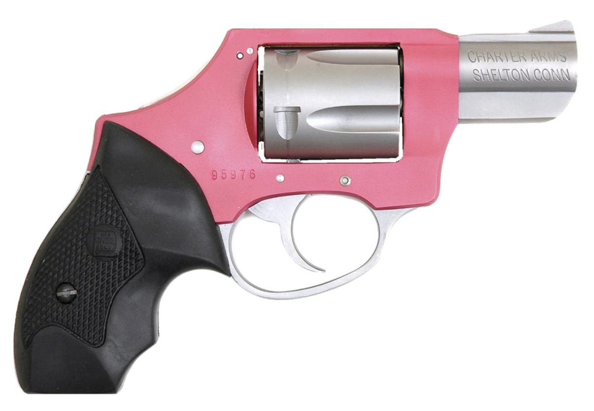 Charter Arms 53831 Undercover Lite Pink Lady 38 Special 5rd 2&quot; Matte Stainless Barrel/Cylinder, Aluminum Frame w/Pink Finish, DAO Hammer, Finger Grooved Black Rubber Grip