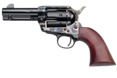 Pietta Great Western II 9mm Luger 6 Shot 3.50&quot; Blued Octagon Barrel &amp; Cylinder, Color Case Hardened Frame, Walnut Grip