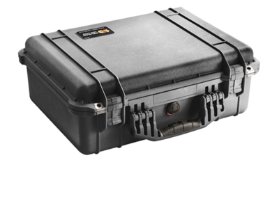 Pelican 1520 Protector Case made of Polypropylene with Black Finish, Foam Padding, Over-Molded Handle, Stainless Steel Hardware &amp; Double Throw Latches 18.06&quot; L x 12.89&quot; W x 6.72&quot; D Interior Dimensions