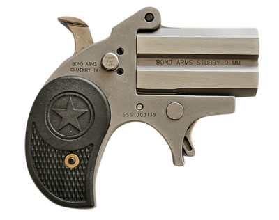 Bond Arms Stubby 380 ACP 2rd Shot 2.20&quot; Matte Stainless Steel Frame Black Textured Polymer Grips