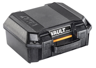 Pelican VCV100 Vault Case Small Size made of Polymer with Black Finish, Heavy Duty Handles, Foam Padding &amp; 2 Push Button Latches 11&quot; L x 8&quot; W x 4.50&quot; D Interior Dimensions