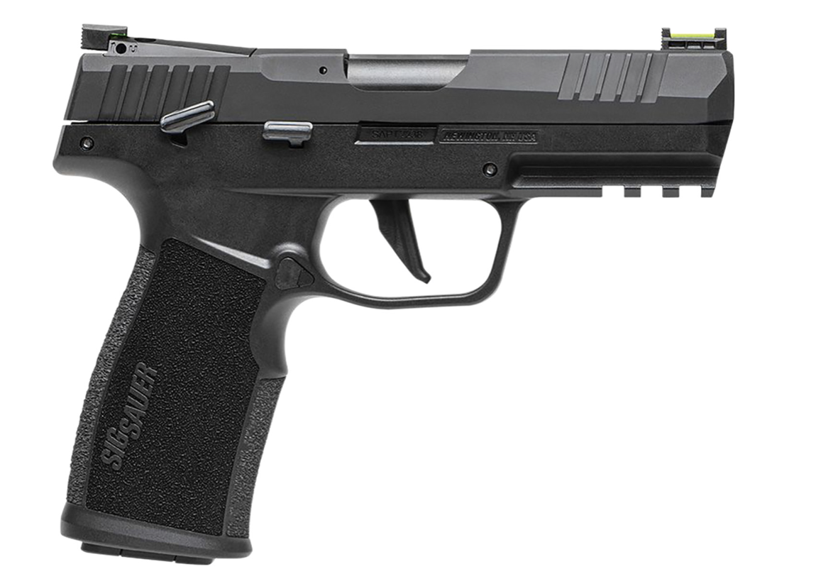 Sig Sauer P322 Compact 22 LR 10+1 4&quot; Black Steel Threaded, Barrel, Black Hard Coat Anodized Optic Ready/Serrated Slide, Black SS/Polymer Frame w/Picatinny Rail, Black Polymer Grips, Ambidextrous