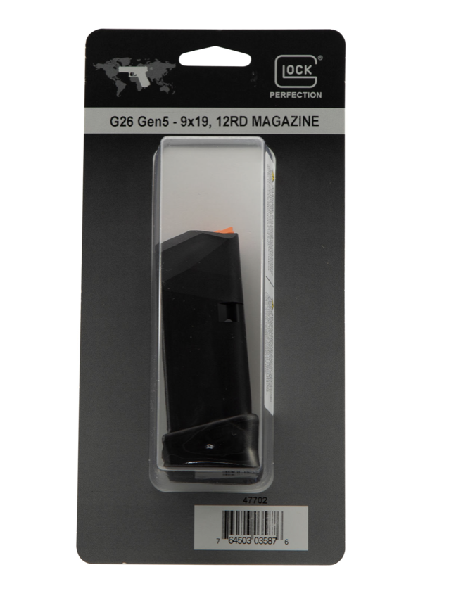 Glock OEM G26 Gen5 12rd 9mm Luger, Black Polymer