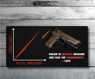 FAFO F*Ck Around and Find Out Handgun, Shotgun, and Rifle Cleaning Mat - 3 Sizes