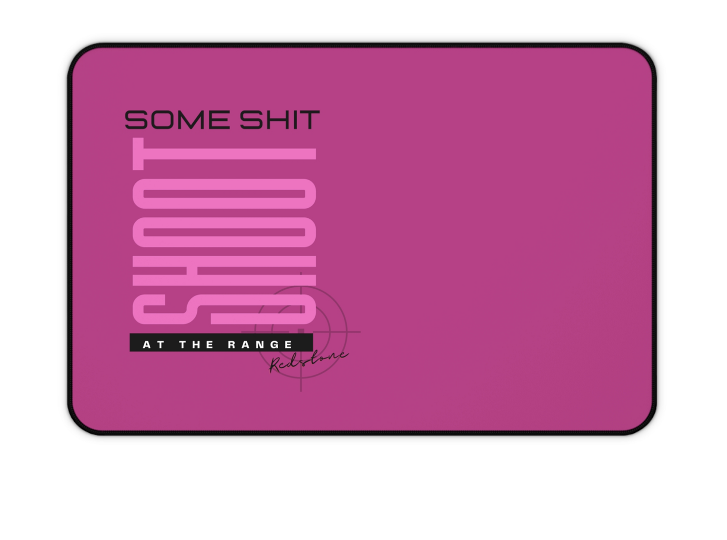Shoot Some Shit At the Range Pink Women&#39;s Handgun or LongGun Cleaning Mat, Size: 18″×16″