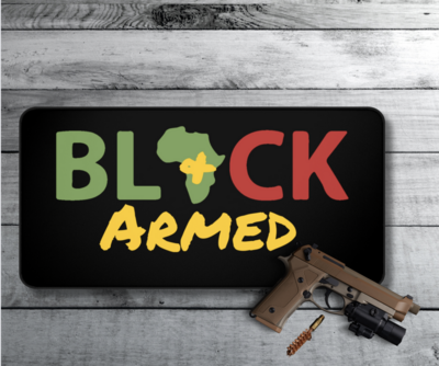 Black &amp; Armed Handgun &amp; LongGun Cleaning Mat