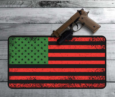 Black American Flag LongGun Cleaning Mat