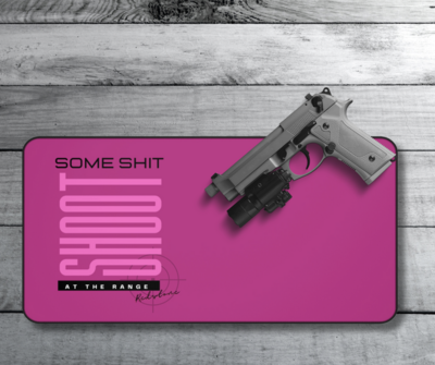 Shoot Some Shit At the Range Pink Women&#39;s Handgun or LongGun Cleaning Mat