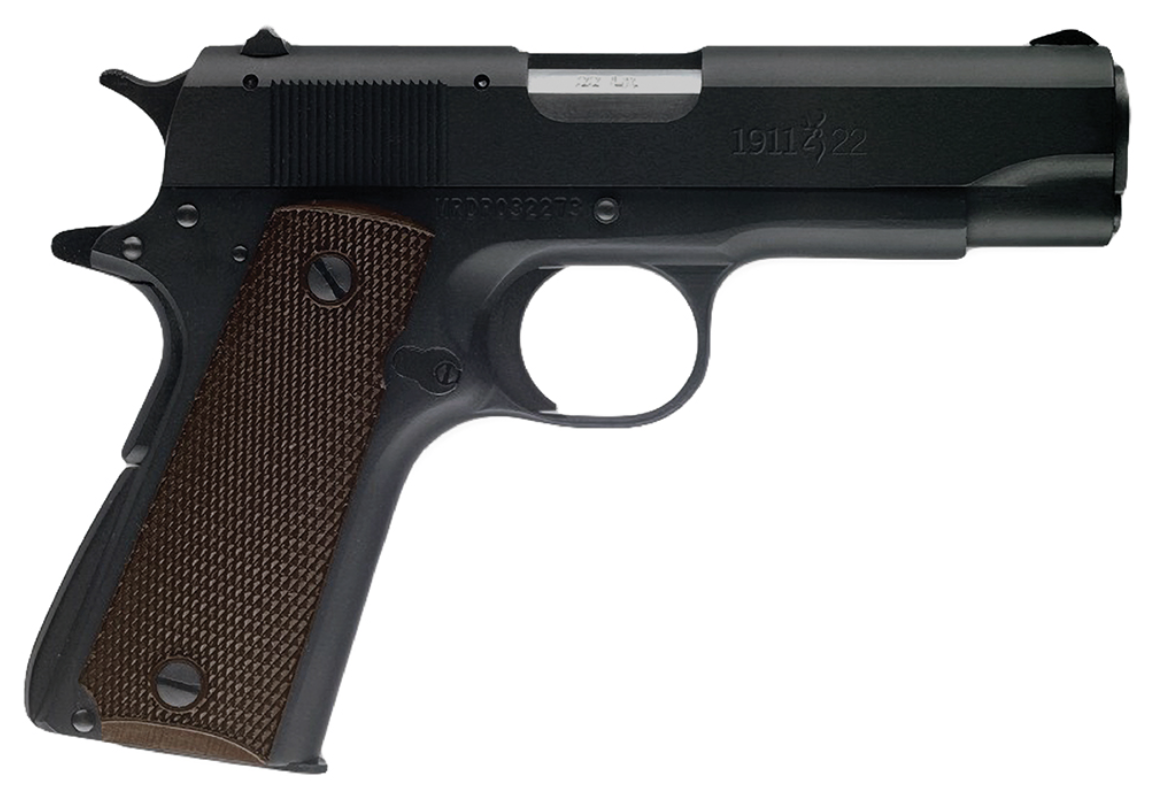 Browning 1911-22 A1 Compact *CA Compliant 22 LR 10+1 3.63&quot; Matte Black Serrated Steel Slide &amp; Aluminum Frame w/Beavertail, Textured Composite Grip