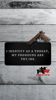 Try/Me (Identify As a Threat) - Handgun &amp; Long Gun Cleaning Mat