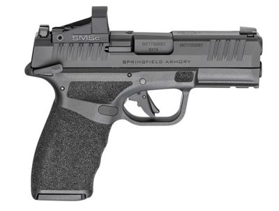 Springfield Armory Hellcat Pro OSP w/Shield SMSC Compact 9mm Luger 15+1 3.70&quot; Black Melonite Steel Barrel, Black Melonite Optic Ready/Serrated/Shield SMSC Slide, Black Polymer Frame w/Accessory Rail,