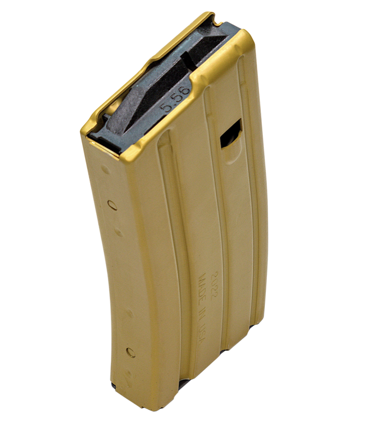 DuraMag AR-15 Duramag Speed 20rd 300 Blackout .223 Cal/5.56 Fits AR-15 Desert Gold Aluminum