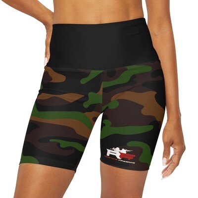 Redstone Firearms Camo Women&#39;s High Waisted Yoga Shorts