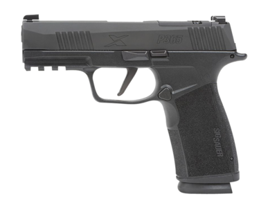 Sig Sauer P365-XMACRO Compact 9mm Luger 17+1 3.70&quot; Black Barrel, Black Nitron Optic Ready/Serrated Slide &amp; Frame w/Picatinny Rail, Black Polymer w/Interchangeable Backstrap Grip