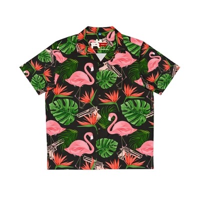 Redstone Midnight Flamingo Serenade  Hawaiian Shirt