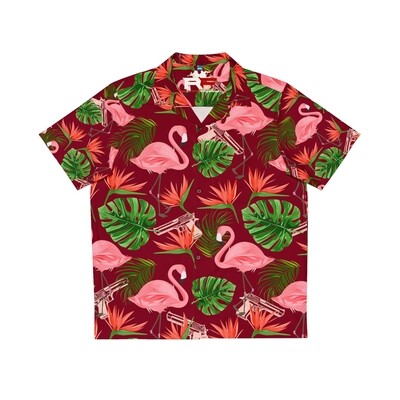 Redstone Flamingo Paradise Hawaiian Shirt