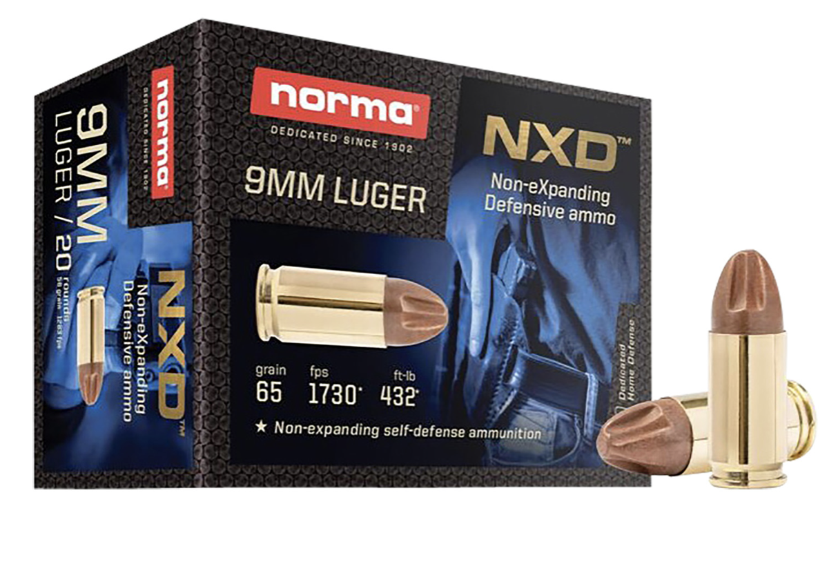 Norma Self Defense NXD 9mm Luger 65 gr Injection Molded Copper Projectile 20 Per Box