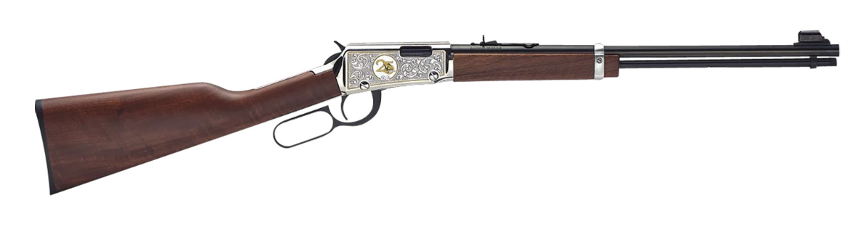 Henry H00125 Classic 25th Anniversary 22 Short, 22 Long, 22 LR 15LR/17L/21Short 18.50&quot; Blued Barrel, Nickel-Plated Rec, Semi-Fancy American Walnut Stock