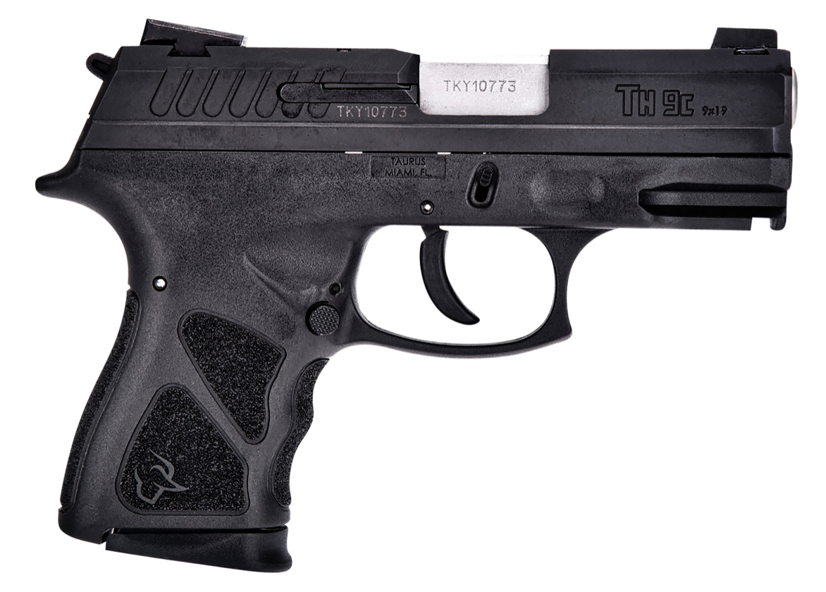 Taurus THc Compact 9mm Luger 10+1 3.54&quot; Matte Stainless Steel Barrel, Matte Black Serrated Steel Slide, Black Polymer Frame w/Picatinny Rail, Black Polymer Grip Right Hand