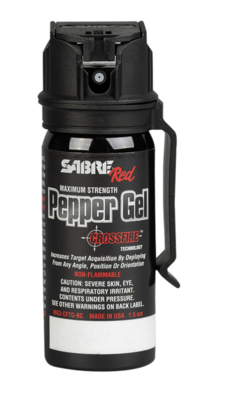Sabre Crossfire Pepper Gel 18 Bursts Range 18 ft Black