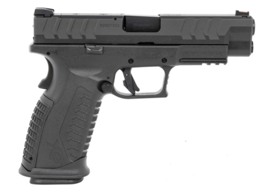 Springfield Armory  XD-M Elite OSP Full Size 10mm Auto 16+1 4.50&quot; Black Melonite Barrel, Black Melonite Optic Ready/Serrated Slide, Black Polymer Frame w/Picatinny Rail, Black Interchangeable Backstra