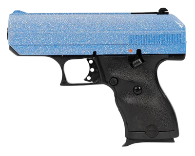 Hi-Point  C9 9mm Luger 8+1 3.50&quot; Black Steel Barrel, Hydro-Dipped Blue Sparkle Serrated Slide, Black Polymer Frame, Black Polymer Grips, Right Hand