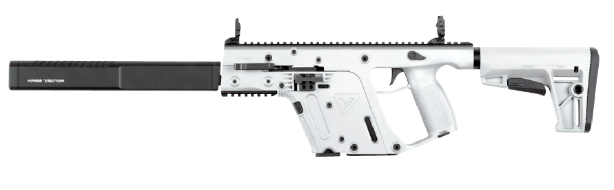 Kriss USA Vector 22 Gen II CRB 22 LR Caliber with 10+1 Capacity, 16&quot; Barrel, Alpine Cerakote Metal Finish &amp; 6 Position Apline White Synthetic Stock Right Hand (Full Size)