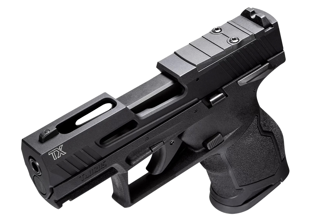 Taurus TX22C Compact 22 LR 10+1 3.60&quot; Black Barrel, Slide &amp; Polymer Frame, Rubber Grips