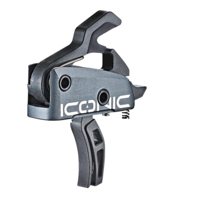 Rise Armament Iconic Two-Stage Curved Trigger with 2 lbs Draw Weight &amp; Graphite Gray Finish for AR-15,AR-10