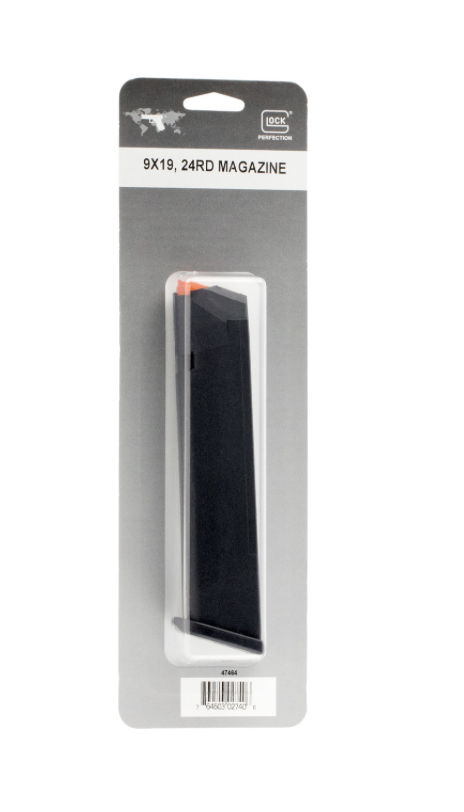 Glock G17/34 Glock 17/19/26/34/45 24rd 9mm Luger, Black Polymer