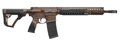 Daniel Defense  DDM4 M4A1 *CA Compliant 5.56x45mm NATO 14.50&quot; 10+1 Mil-Spec Brown Cerakote 6 Position w/SoftTouch Overmolding Stock