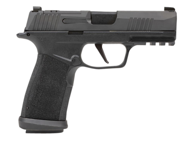 SigSauer P365-XMACRO TACOPS Compact 9mm Luger 17+1 3.70&quot; Black Barrel, Black Nitron Optic Ready/Serrated Slide, Black Polymer Frame w/Picatinny Rail, Black XMACRO Polymer Grips
