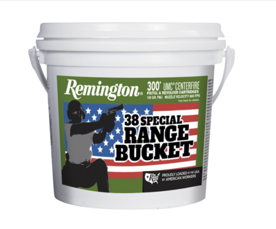 Remington Range Bucket 38 Special 130 gr Full Metal Jacket (FMJ) 300 Round Case