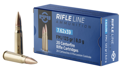 PPU Rifle 7.62x39mm 123 gr Full Metal Jacket (FMJ) 840 Round Case 