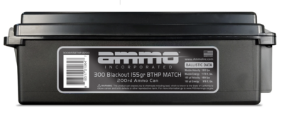 Ammo Inc.  Signature Personal Defense 300 Blackout 155 gr Hollow Point Boat-Tail (HPBT) 200 Per Case