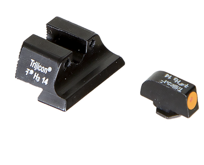 Trijicon  HD Night Sights- Glock Large Frame Black | Green Tritium Orange Outline Front Sight Green Tritium Black Outline Rear Sight