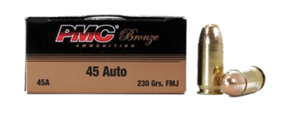 PMC Bronze Battle Pack 45 ACP 230 gr 830 fps Full Metal Jacket (FMJ) 250 Bx