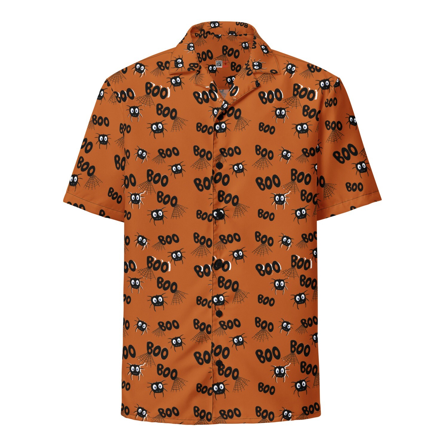 Orange Halloween Featherlight Unisex Button Up Shirt