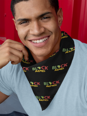 Black &amp; Armed Polyester Bandana