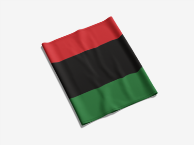 Red Black &amp; Green Pan African Garvey Polyester Bandana